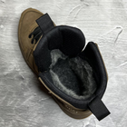 Мужские кожаные Ботинки на мехах койот / Зимняя обувь на резиновой подошве размер 43 - изображение 7