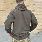 Демисезонная мужская Куртка Softshell с Капюшоном и системой Вентиляции олива размер 3XL - изображение 3