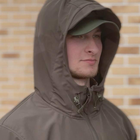 Демісезонна чоловіча Куртка Softshell з Капюшоном та системою Вентиляції олива розмір 3XL - зображення 5