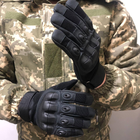 Плотные штурмовые перчатки с Мембраной и защитными Накладками черные размер 3XL - изображение 3