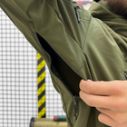 Чоловічий демісезонний Костюм Softshell Куртка + Штани / Польова форма із системою Вентиляції олива розмір 3XL - зображення 7