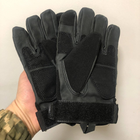 Плотные штурмовые перчатки с Мембраной и защитными Накладками черные размер L - изображение 7