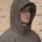 Демисезонная мужская Куртка Softshell с Капюшоном и системой Вентиляции олива размер L - изображение 5