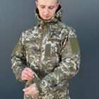 Демисезонная мужская Куртка Softshell на флисе с Капюшоном и Липучками под шевроны пиксель размер XL - изображение 8