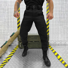 Утепленные мужские Брюки SoftShell с Высоким Поясом / Плотные Брюки на флисе черные размер XL - изображение 1