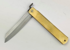 Нож складной Higonokami 120 mm, Aogami сталь, рукоятка - латунь, Honmamon (1115373) - изображение 2