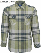 Тактическая фланелевая рубашка LA Police Gear Vanguard Mid Weight Flannel Medium, Ambush Green