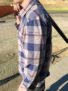 Тактическая рубашка в клетку LA Police Gear Backup Light Weight Flannel Medium, Bunker Blue - изображение 13
