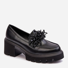 Loafersy damskie na obcasie Renesma 36 Czarne (5905677953756) - obraz 2