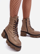 Жіночі зимові черевики високі Lemar Rehin 38 Коричневі (5905677952490) - зображення 5