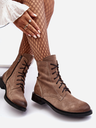 Жіночі зимові черевики високі Lemar Revin 37 Світло-коричневі (5905677952339) - зображення 4