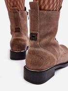 Жіночі зимові черевики високі Lemar Revin 37 Світло-коричневі (5905677952339) - зображення 8