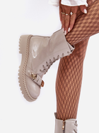 Жіночі зимові черевики високі S.Barski D&A MR870-67 38 Світло-сірі (5905677949490) - зображення 3