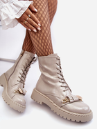 Жіночі зимові черевики високі S.Barski D&A MR870-67 37 Світло-сірі (5905677949506) - зображення 4