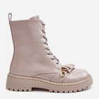 Жіночі зимові черевики високі S.Barski D&A MR870-67 39 Світло-сірі (5905677949483) - зображення 1