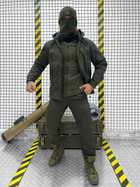 Тактичний теплий військовий комплект Badger ( Куртка + Фліска + Штани ), Камуфляж: Олива, Розмір: L - зображення 1