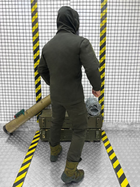 Тактичний теплий військовий комплект Badger ( Куртка + Фліска + Штани ), Камуфляж: Олива, Розмір: L - зображення 2