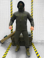 Тактичний теплий військовий комплект Badger ( Куртка + Фліска + Штани ), Камуфляж: Олива, Розмір: M - зображення 3