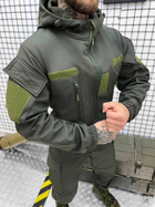 Тактичний теплий військовий комплект Leader ( Куртка + Штани ), Камуфляж: Олива, Розмір: L - зображення 4
