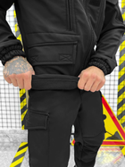 Тактичний теплий військовий комплект Leader ( Куртка + Штани ), Камуфляж: Чорний, Розмір: L - зображення 6