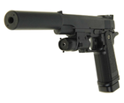 Страйкбольний пістолет Кольт 1911 (Colt M1911) Galaxy G6A з глушником і ЛЦВ - зображення 1