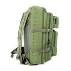 Рюкзак тактичний 28 л, два відділення, фронтальні кармани, додаткові стяжки, розмір 50*28*20 см, олива - зображення 4