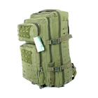 Рюкзак тактичний 28 л, два відділення, фронтальні кармани, додаткові стяжки, розмір 50*28*20 см, олива - зображення 8