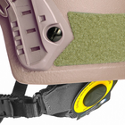 Шолом каска тактична Global Ballistics з системою Wendy FAST Future Assault Helmet NIJ IIIA Олива M-L в кольорі темний койот - зображення 6