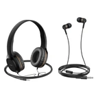 Навушники hoco w24 enlighten headphones with mic set gold