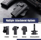Кобура пластикова Amomax для пістолета Glock 19 Під ліву руку чорна - изображение 3