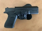 Кобура пластикова Amomax для пістолета Glock 19 чорна - изображение 3