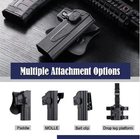 Кобура пластикова Amomax для пістолета Glock 19 Олива - зображення 3
