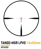 Прицел оптический TANGO MSR 1-6X24MM, 30MM, SFP. Сетка MSR BDC6 с подсветкой - изображение 7