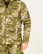 Костюм камуфляжный утепленный на флисе, куртка с капюшоном, ткань софтшелл пиксель, 46 - изображение 8