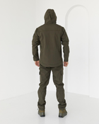 Костюм камуфляжний утеплений на флісі, куртка з капюшоном, тканина софтшелл, колір олива 60 - зображення 3