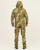 Костюм камуфляжный утепленный на флисе, куртка с капюшоном, ткань софтшелл пиксель, 48 - изображение 4