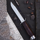 Нож Охотничий в Кожаном чехле с Удлиненным лезвием и Гардой GW 024 ACWP-L - изображение 5