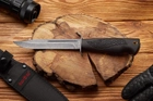 Нож Охотничий с в кожаном чехле с удлиненным лезвием и гардой GW 024UBQ-L - изображение 2