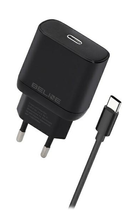 Мережевий зарядний пристрій Beline 25 W 1 x USB Type-C + кабель USB Type-C PD 3.0 GaN Black (5905359813385) - зображення 1