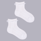 Zestaw skarpetek dla dzieci YOCLUB 3Pack Girl's Socks With Frill SKL-0008G-0100 0-3 3 pary White (5904921620703) - obraz 2