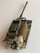 Подсумок для рации открытый с резинкой на фастекс M-KET ПР1-М Пиксель военный штурмовой держатель на пояс разгрузочную систему РПС на MOLLE - изображение 1