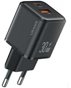 Ładowarka sieciowa Usams US-CC189 X-ron USB+USB-C 30W Fast Charging czarna (6958444904955) - obraz 1