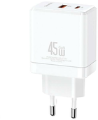 Ładowarka sieciowa Usams US-CC178 T58 USB-C + USB 45W GaN PD3.0 QC3.0 Fast Charging biała (6958444904665) - obraz 1