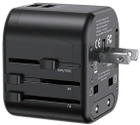 Мережевий зарядний пристрій Usams US-CC173 T55 2xUSB 12W adapter 4w1 Univesal Travel Charger Black (6958444902845) - зображення 1