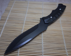 Нож Охотничий OD105 Black толстый клинок, металлическая рукоять - изображение 4