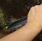 Нож Охотничий OD105 Black толстый клинок, металлическая рукоять - изображение 5