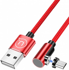 Kabel kątowy magnetyczny Usams U54 USB - micro-USB 1 m Czerwony (6958444912431) - obraz 1