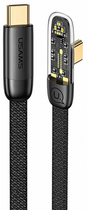 Kabel kątowy Usams Iceflake Series Fast Charging PD USB Type-C - USB Type-C 100 W 2 m Czarny (6958444902432) - obraz 1