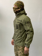 Армейская куртка SoftShell водонепроницаемая, теплая, цвет олива, XL - изображение 4