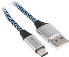 Kabel Tracer USB-A do USB Type-C 1m Czarny/Niebieski (TRAKBK46266)